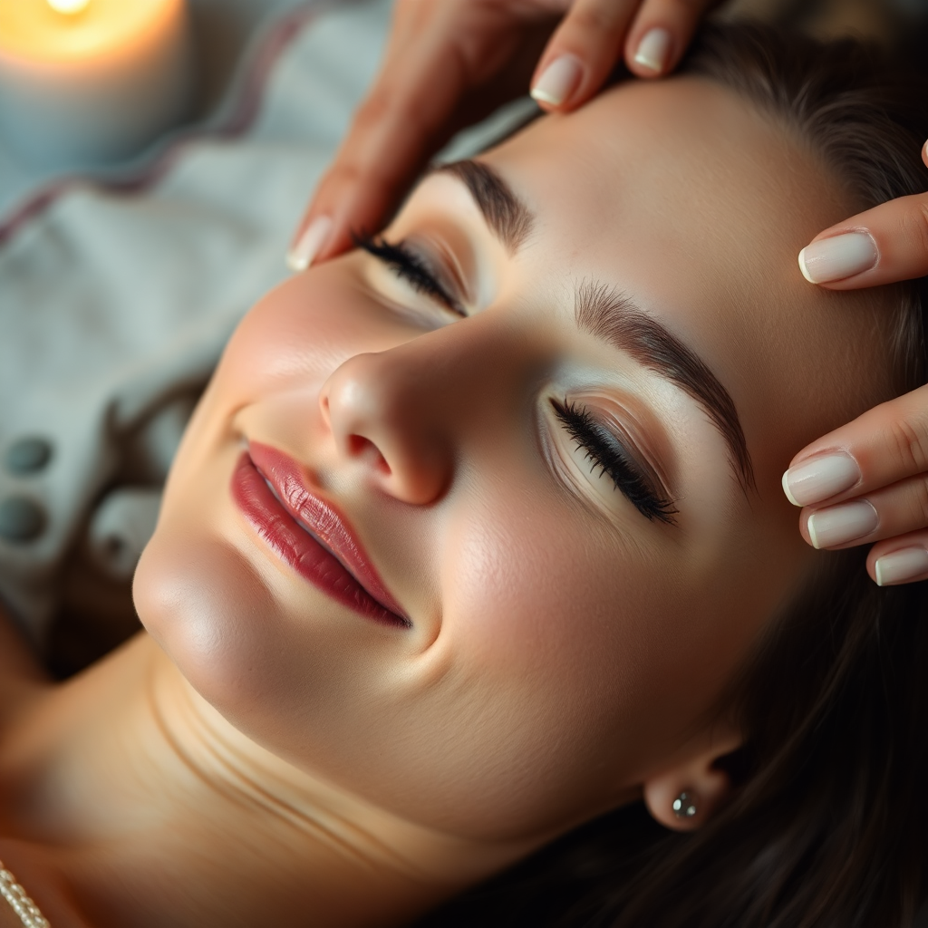 relaxed face during healing