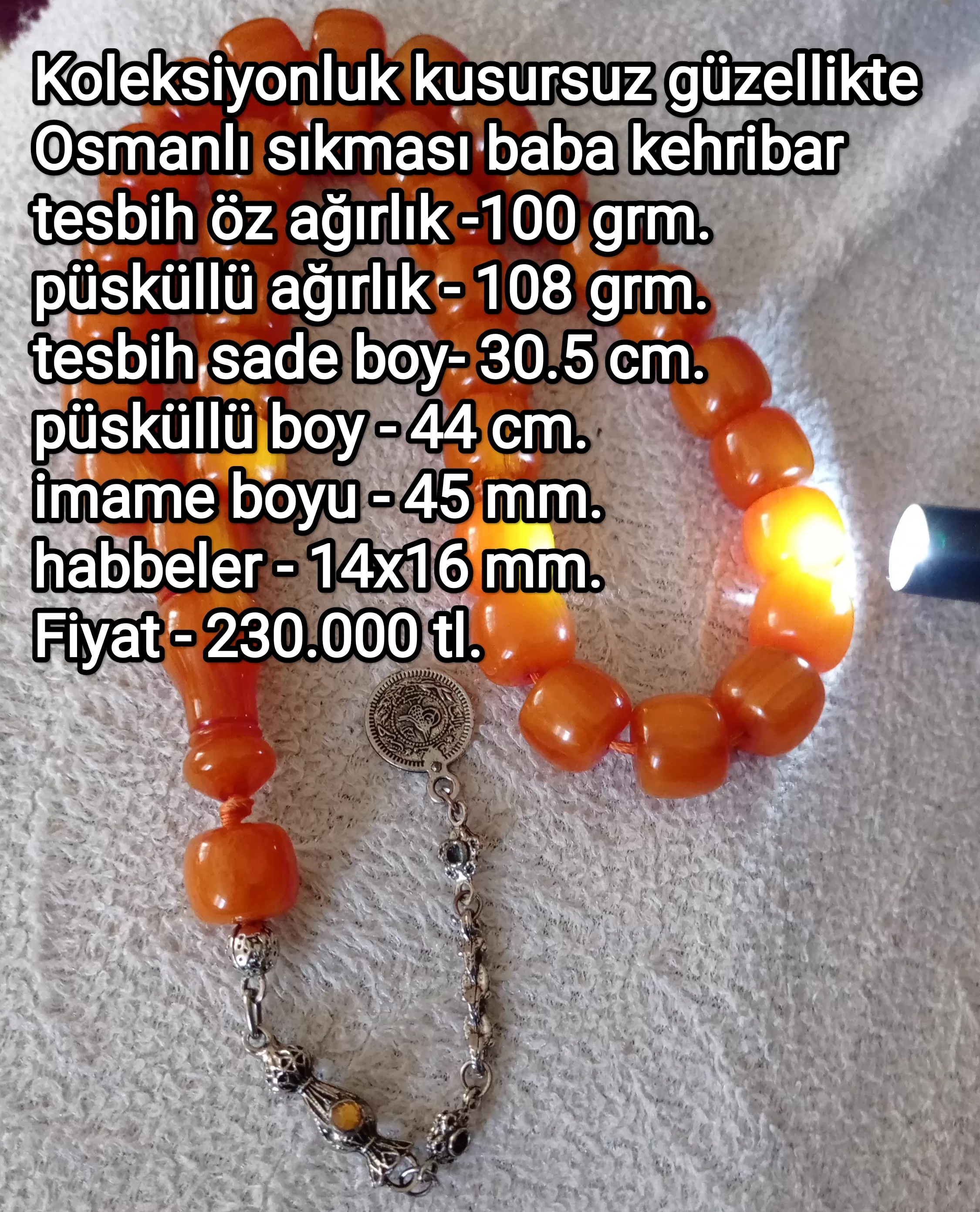 Osmanlı sıkma kehribar