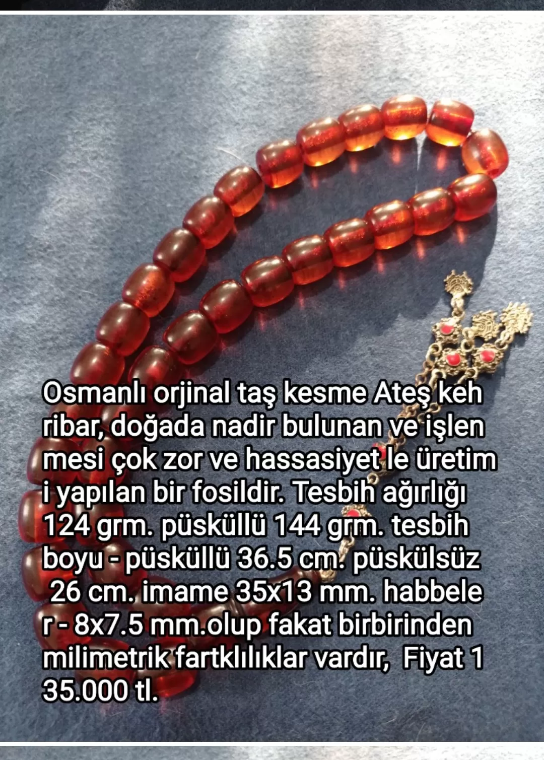 Osmanlı kehribar tesbihler